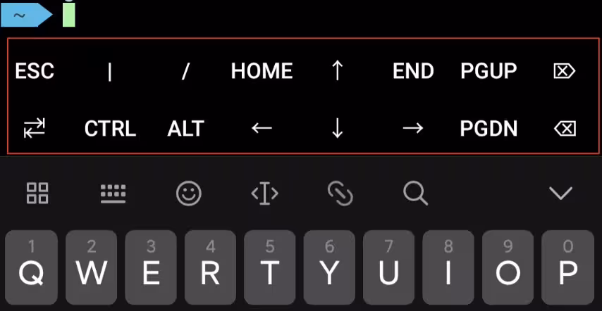 Termux Default Extra Keys Layout